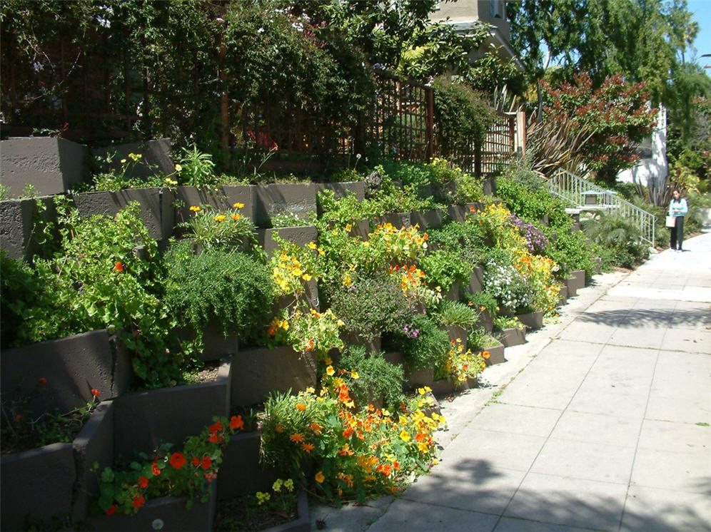 Stacked Flower Containers