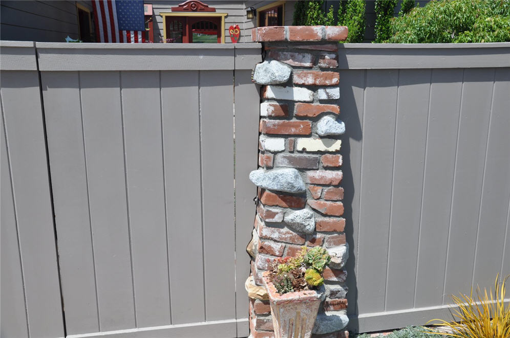 Fence and Brick Post Detail